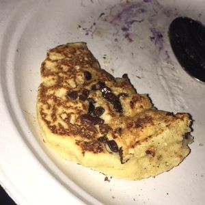 paleo half a pancake with cacao nibs